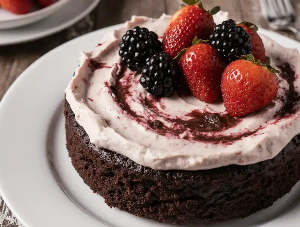 Vegan gluten-free chocolate wedding cake slice